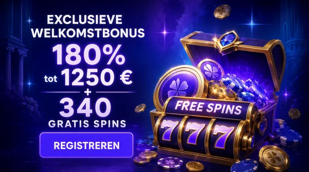 welkomstbonus banner met bonusbedrag